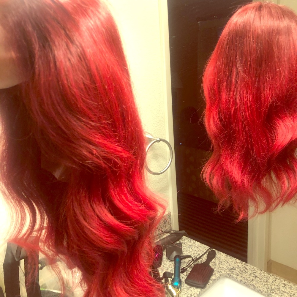 Lace front human hair wig